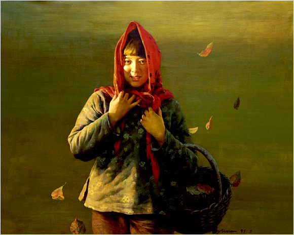 农村题材油画人物