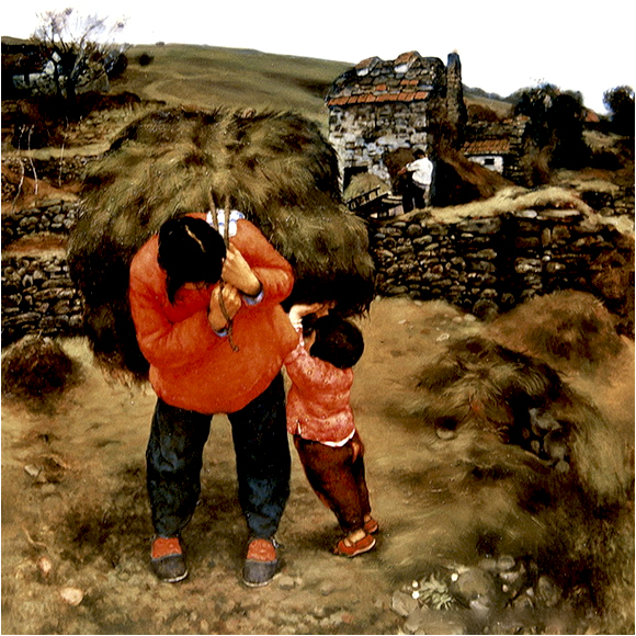 农村题材油画人物